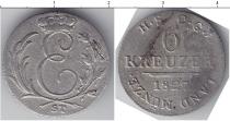 Продать Монеты Саксен-Кобург-Готта 6 крейцеров 1827 Серебро