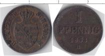Продать Монеты Саксен-Альтенбург 1 пфенниг 1863 Медь