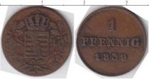 Продать Монеты Саксен-Майнинген 1 пфенниг 1839 Медь