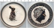 Продать Подарочные монеты Австралия Год кролика 1999 Серебро