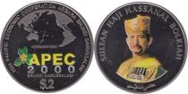 Продать Подарочные монеты Бруней Экономическая жизнь Брунея 2000 Медно-никель