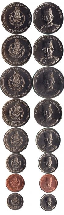 Продать Подарочные монеты Бруней 10-летие независимости Брунея 1994 