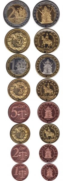 Продать Подарочные монеты Великобритания Евронаборы 2003 