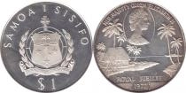 Продать Подарочные монеты Самоа Королевский визит 1977 Серебро