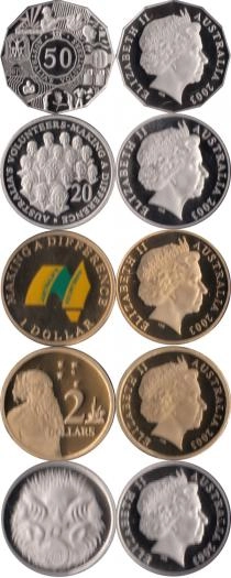 Продать Подарочные монеты Австралия Пруф-сет 2003 года-волонтёры 2003 