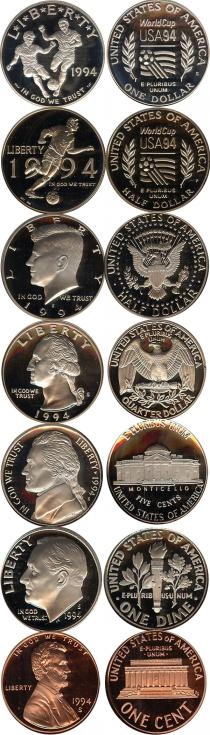 Продать Подарочные монеты США Чемпионат мира по футболу 1994 1994 
