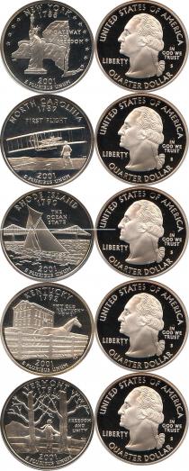 Продать Подарочные монеты США Квотеры 2001 2001 Серебро