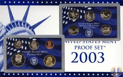 Продать Подарочные монеты США Пруф-сет 2003 года 2003 
