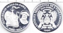 Продать Монеты Сан-Томе и Принсипи 1000 добрас 1990 Серебро