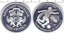 Продать Монеты Того 1000 франков 2002 Серебро