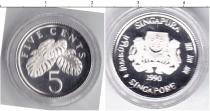 Продать Монеты Сингапур 5 центов 1990 Серебро