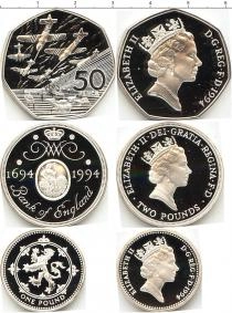 Продать Подарочные монеты Великобритания Выпуск монет 1994 1994 Серебро