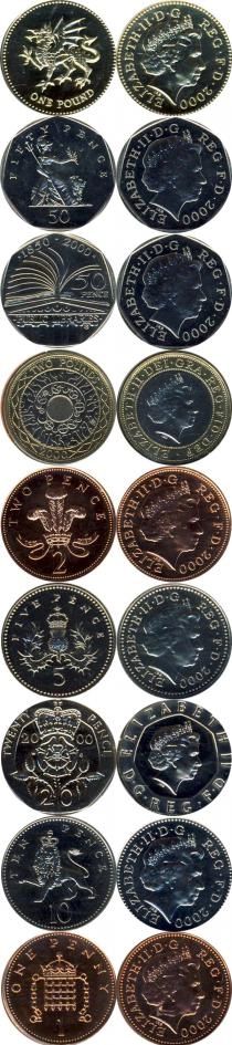 Продать Подарочные монеты Великобритания Годовой набор 2000 2000 