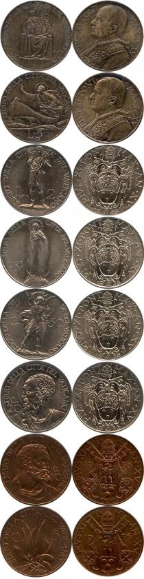Продать Подарочные монеты Ватикан Набор монет 1936 1936 