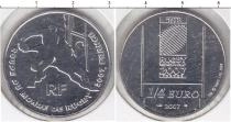 Продать Монеты Франция 1/4 евро 2007 Серебро