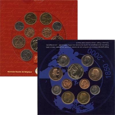 Продать Подарочные монеты Бельгия 150-летие банка 2000 