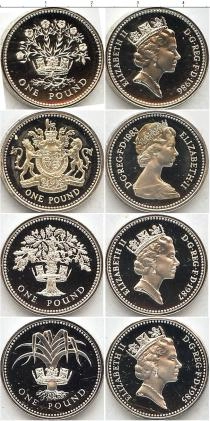 Продать Подарочные монеты Великобритания Королевский выпуск монет 1984-87 гг, 0 Серебро