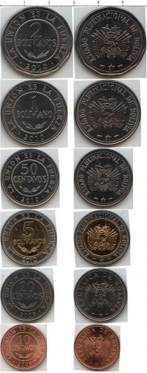 Продать Наборы монет Боливия Боливия 2008-2010 0 