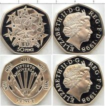 Продать Подарочные монеты Великобритания 25-летие экономического сообщества 1998 Серебро