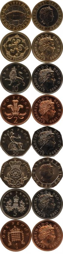 Продать Подарочные монеты Великобритания Выпуск 1999 года 1999 