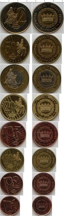 Продать Подарочные монеты Дания Пробный евро-набор 2003 2003 