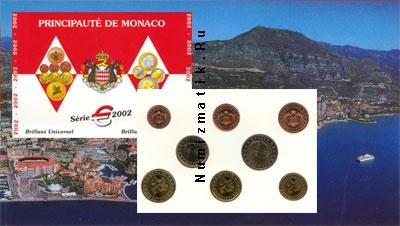Продать Подарочные монеты Монако Евронабор 2002 года 2002 