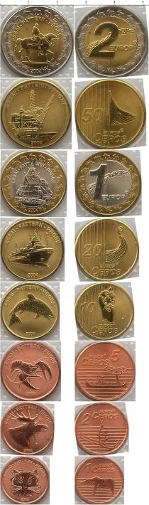 Продать Подарочные монеты Норвегия Пробный евро-набор 2004 2004 