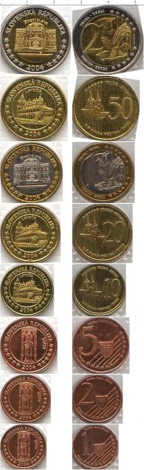 Продать Подарочные монеты Словакия Пробный евро-набор 2004 2004 