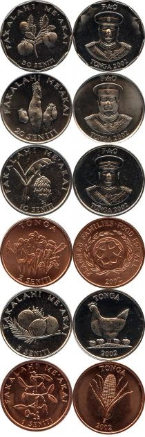Продать Подарочные монеты Тонга Набор 2002 года 2002 