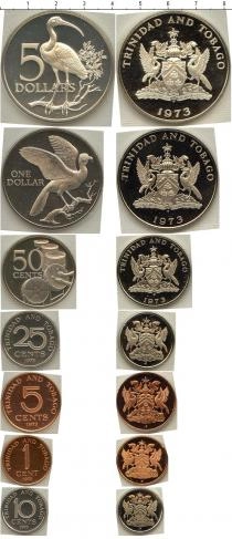 Продать Подарочные монеты Тринидад и Тобаго Набор памятных монет 1973 года 1973 