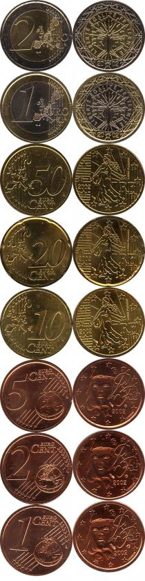 Продать Подарочные монеты Франция Евронабор 2002 года 2002 