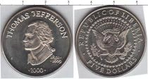 Продать Монеты Либерия 5 долларов 2000 Медно-никель