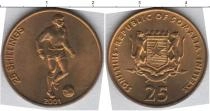 Продать Монеты Сомали 5 шиллингов 2001 Медь