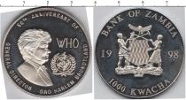 Продать Монеты Замбия 1000 квач 1998 Серебро