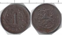 Продать Монеты Финляндия 1 марка 1945 Медно-никель