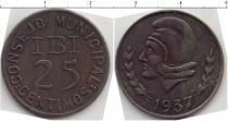 Продать Монеты Испания 25 сентим 1937 Медь