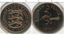 Продать Монеты Гернси 5 пенсов 1971 Медно-никель