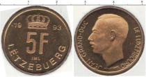 Продать Монеты Люксембург 5 франков 1993 Медно-никель