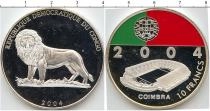 Продать Монеты Конго 10 франков 2004 Серебро