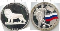 Продать Монеты Конго 10 франков 2002 Серебро