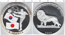Продать Монеты Конго 5 франков 2002 Серебро