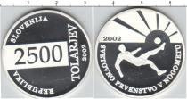 Продать Монеты Словения 2500 толаров 2002 Серебро