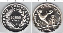 Продать Монеты Турция 50000 лир 1994 Серебро