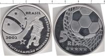 Продать Монеты Бразилия 5 реалов 2002 Серебро