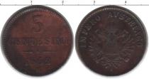 Продать Монеты Ломбардия 5 сентесим 1852 Медь