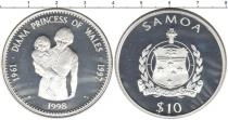 Продать Монеты Самоа 10 тала 1998 Серебро