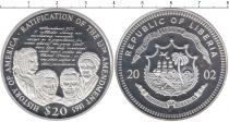 Продать Монеты Либерия 20 долларов 2002 Серебро