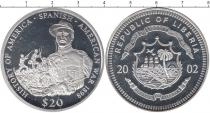 Продать Монеты Либерия 20 долларов 2002 Серебро