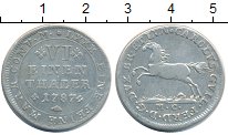 Продать Монеты Брауншвайг-Вольфенбюттель 1/6 талера 1787 Серебро