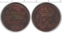 Продать Монеты Швеция 1 скиллинг 1725 Медь